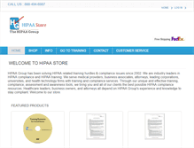 Tablet Screenshot of hipaastore.com